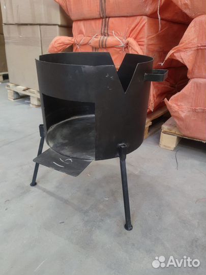 Металлическая печь под казан 16 л