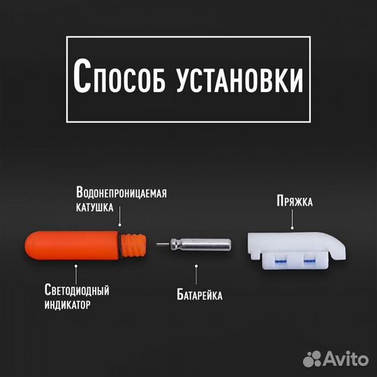 Светящаяся палочка для ночной рыбалки 7 см белый