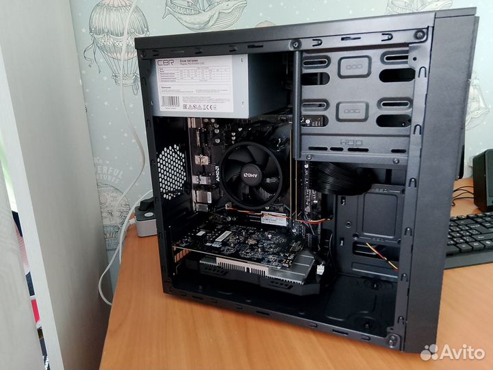 Компьютер Ryzen 5 5500, 16Гб, SSD 512Гб, RX 560