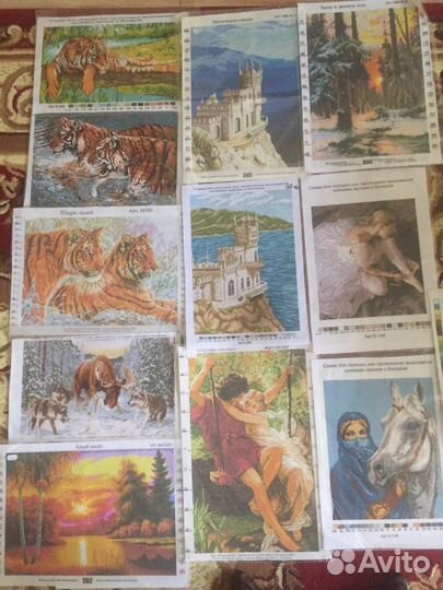 Канва для вышивания с нанесенным рисунком