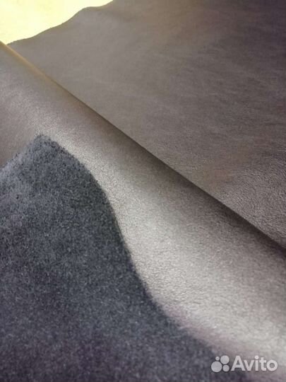 Кожа чёрная крс натуральная