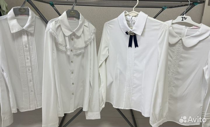 Блузки для девочки школьные