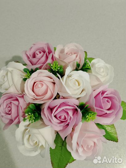 Букет из мыльных роз