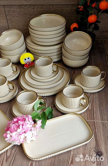 Набор столовой посуды на 6 персон керамика 32 пр
