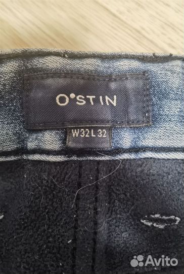 Джинсы утепленные мужские зимние на флисе w32 L32