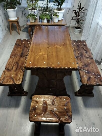 Столы лавочки из дерева