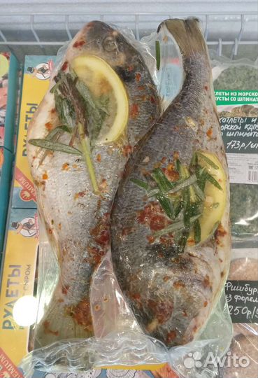 Рыба и морепродукты в различных маринадах