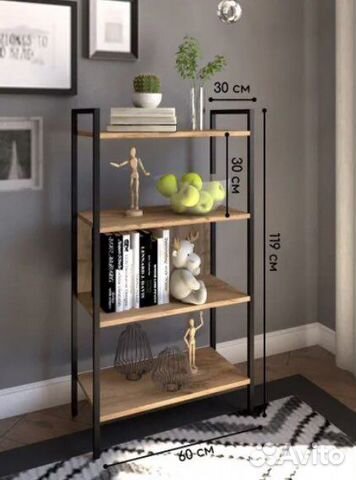 Стеллаж Лофт (60х30х119 см)