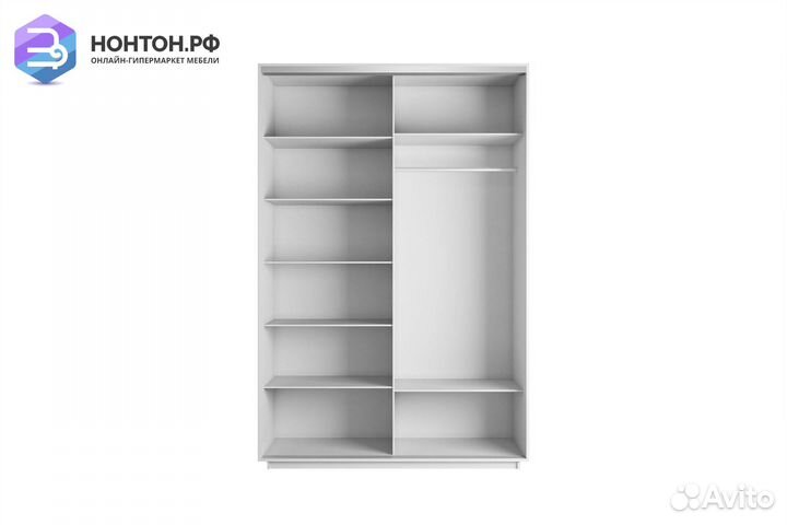 Шкаф-купе 2-х дверный Нонтон фото №1011 / белый сн