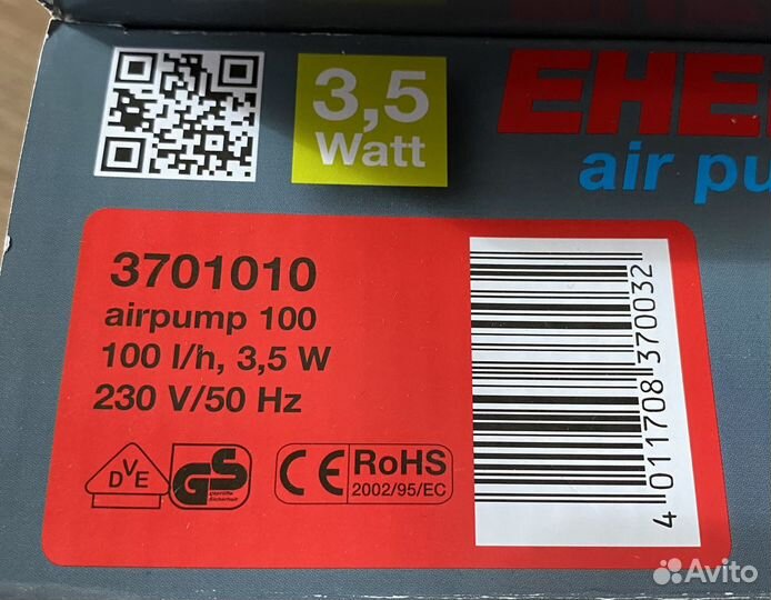 Компрессор для аквариума Eheim Air Pump 100 б/у