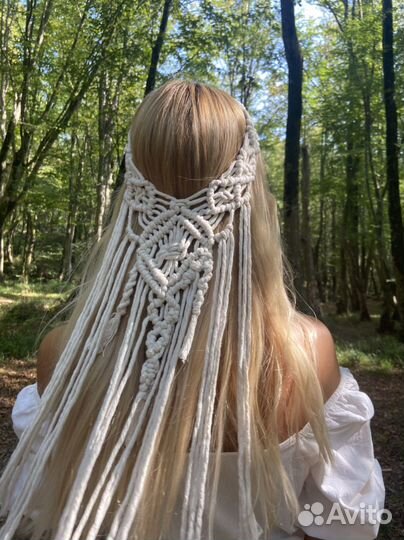 Бохо Макраме Фата Венок