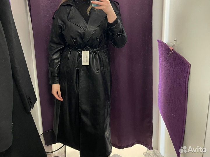 Плащ женский эко кожа