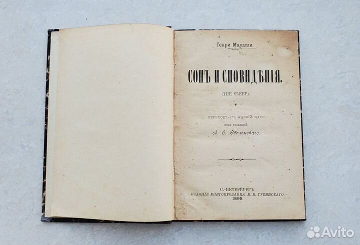 Книга Сон и сновидения. Кошмары. 1895 год
