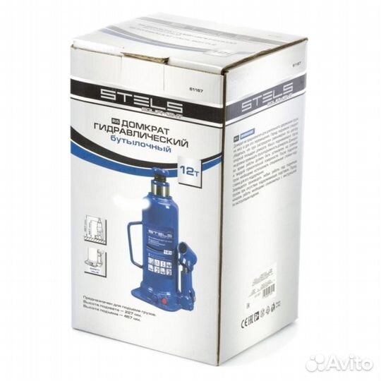 Домкрат гидравлический бутылочный Stels 51167, 12