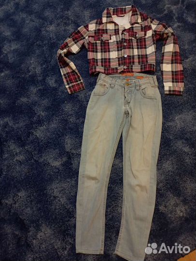Комплект курточка и джинсы для девочки подростка