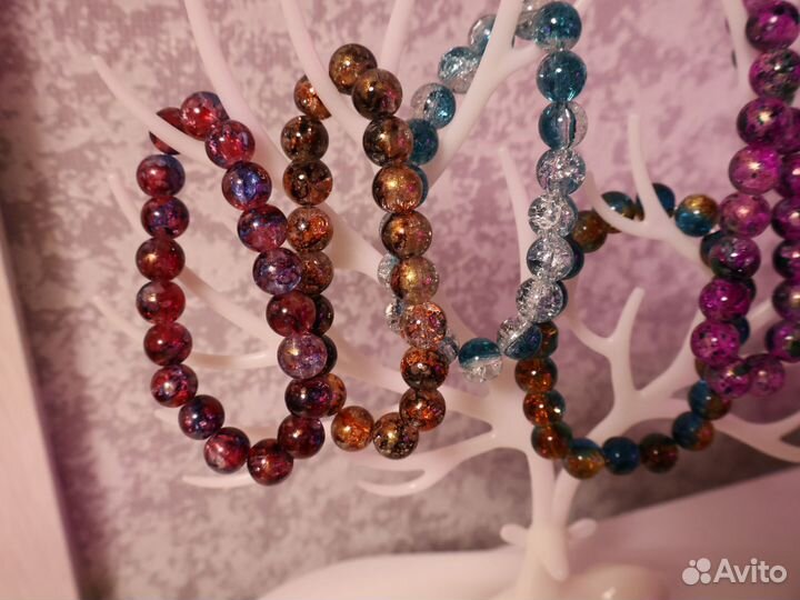 Браслет сахарный кварц стекло диаметр 16 см