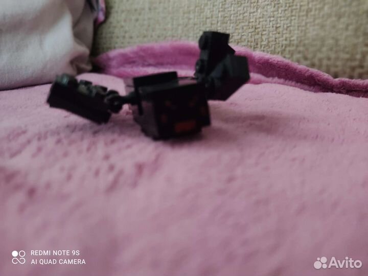 Фигурка лего паука Minecraft и головы лего