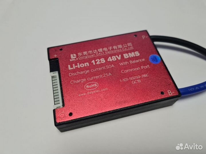 Плата контроля BMS Li-ion 12S 48V 50A