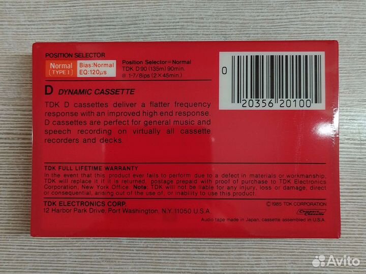 Аудиокассета TDK D 90 USA