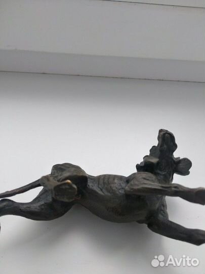 Бронзовая статуэтка легавая, Франция 60е-70е годы