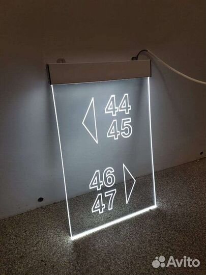 Световые таблички из оргстекла с подсветкой