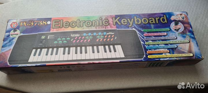 Детский синтезатор с микрофоном