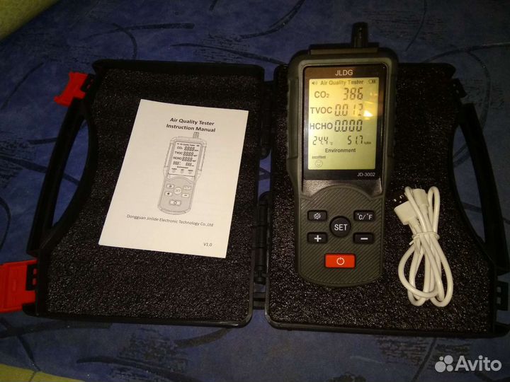 Тестер качества воздуха (co2 формальдегид органика