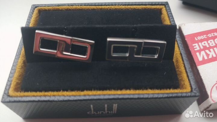 Запонки, Премиум, латунь с платиной новые Dunhill