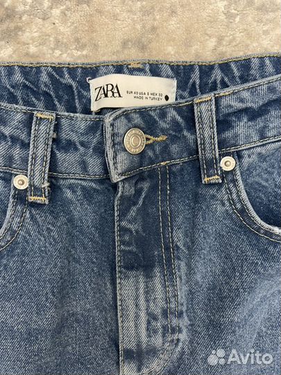 Джинсовая юбка миди zara 44