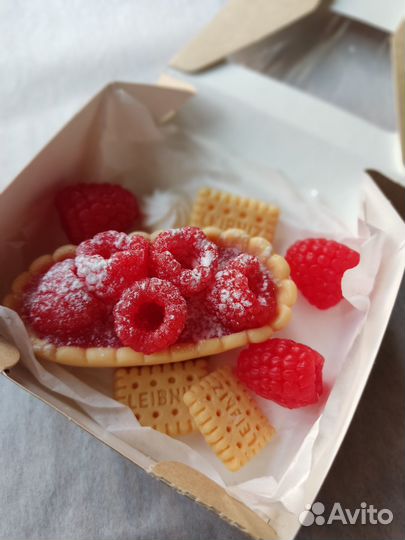 Мыло ручной работы Тарталетка с малиной