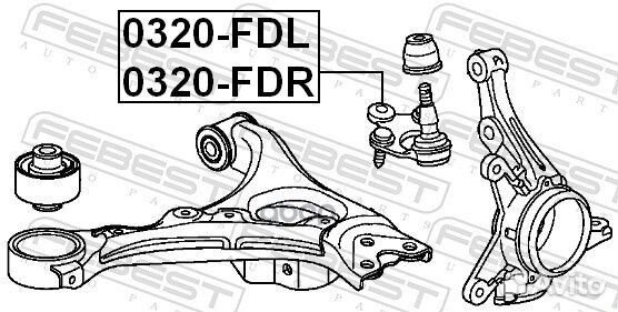 Опора шаровая левая honda civic 4D FD1 2006-2014