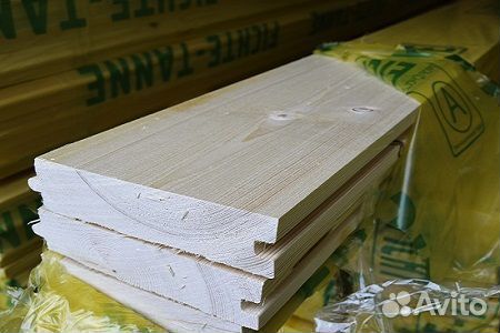 Доска пола сосна, 36х90-145 мм, сорт ав