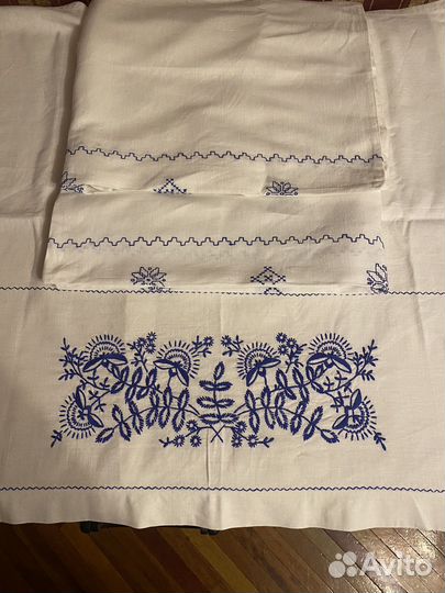 Наволочки с вышивкой +подзор СССР