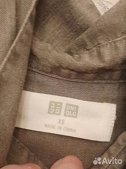 Рубашка uniqlo лен Япония