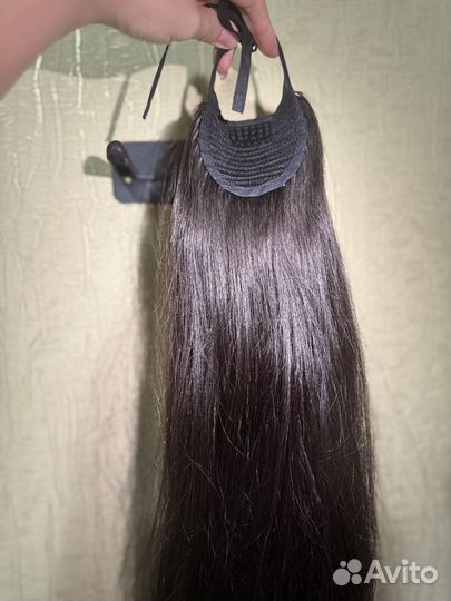 Волосы премиум шиньон хвост