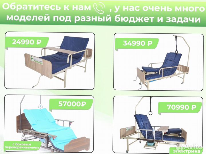 Медицинская кровать для ухода за больными