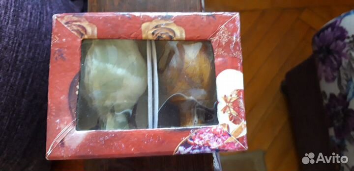 Набор из оникса 2 бокала