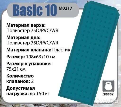 Самонадувающийся коврик BTrace Basic 10 (10 см)