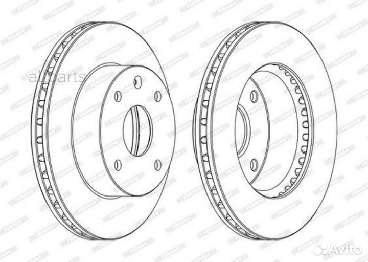 Ferodo DDF1257C Тормозной диск