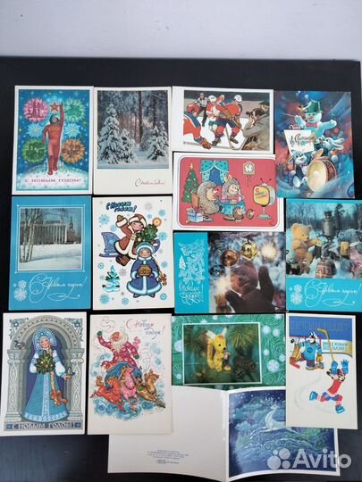 Открытки новогодним СССР