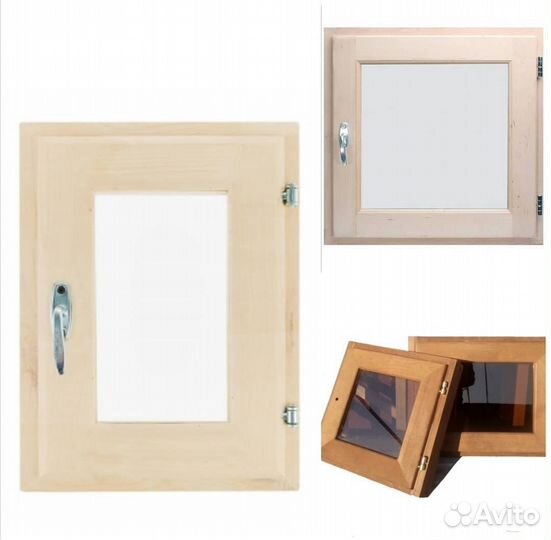 Деревянные окна для бани