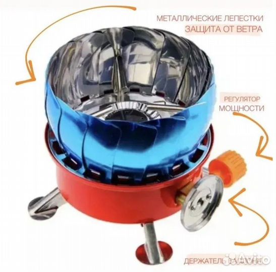 Портативная туристическая газовая плитка