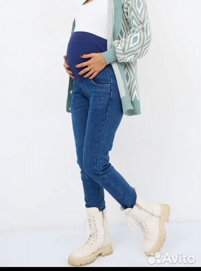 Джинсы для беременных XL утеплённые