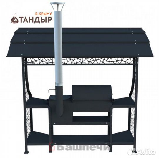 Мангальный комплекс под крышей стандарт