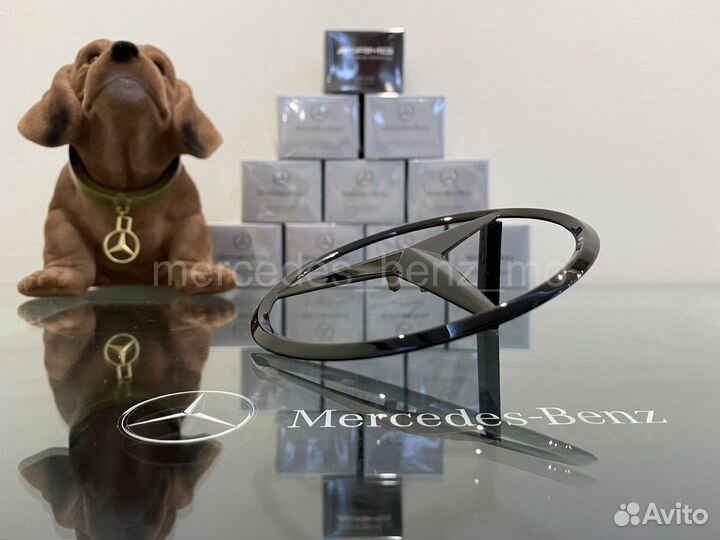 Эмблема звезда Мерседес Бенц на крышку багажника