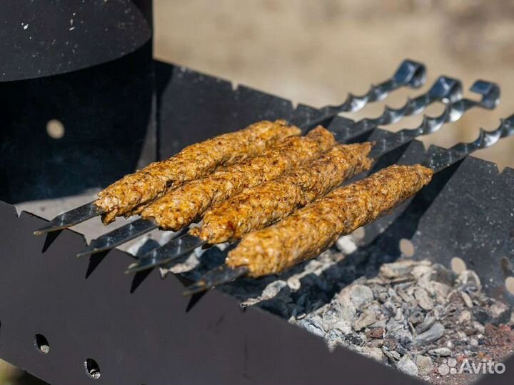 Мангал с печью под казан