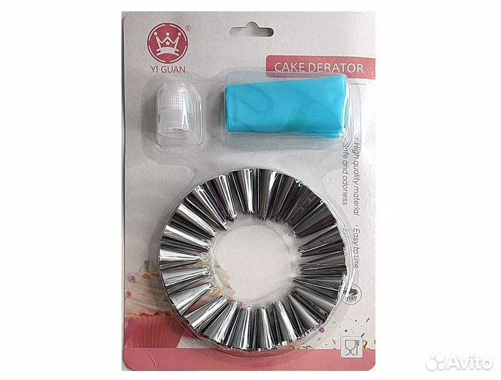 Набор для украшения тортов мешок + 22 насадки