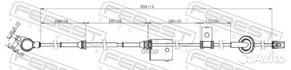 Датчик abs перед лев 12606009 Febest