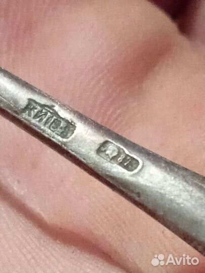 Старинная серебряная ложечка. 875проба. Начало 20в