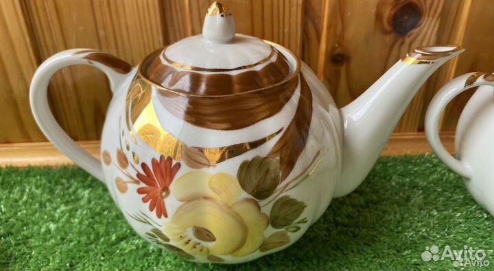 Сервиз чайный фарфоровый Дулево Жёлтая роза